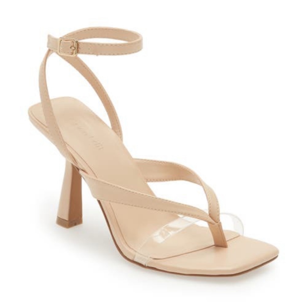 Open Edit Addison Ankle Strap Sandal in Tan Cream 👡
